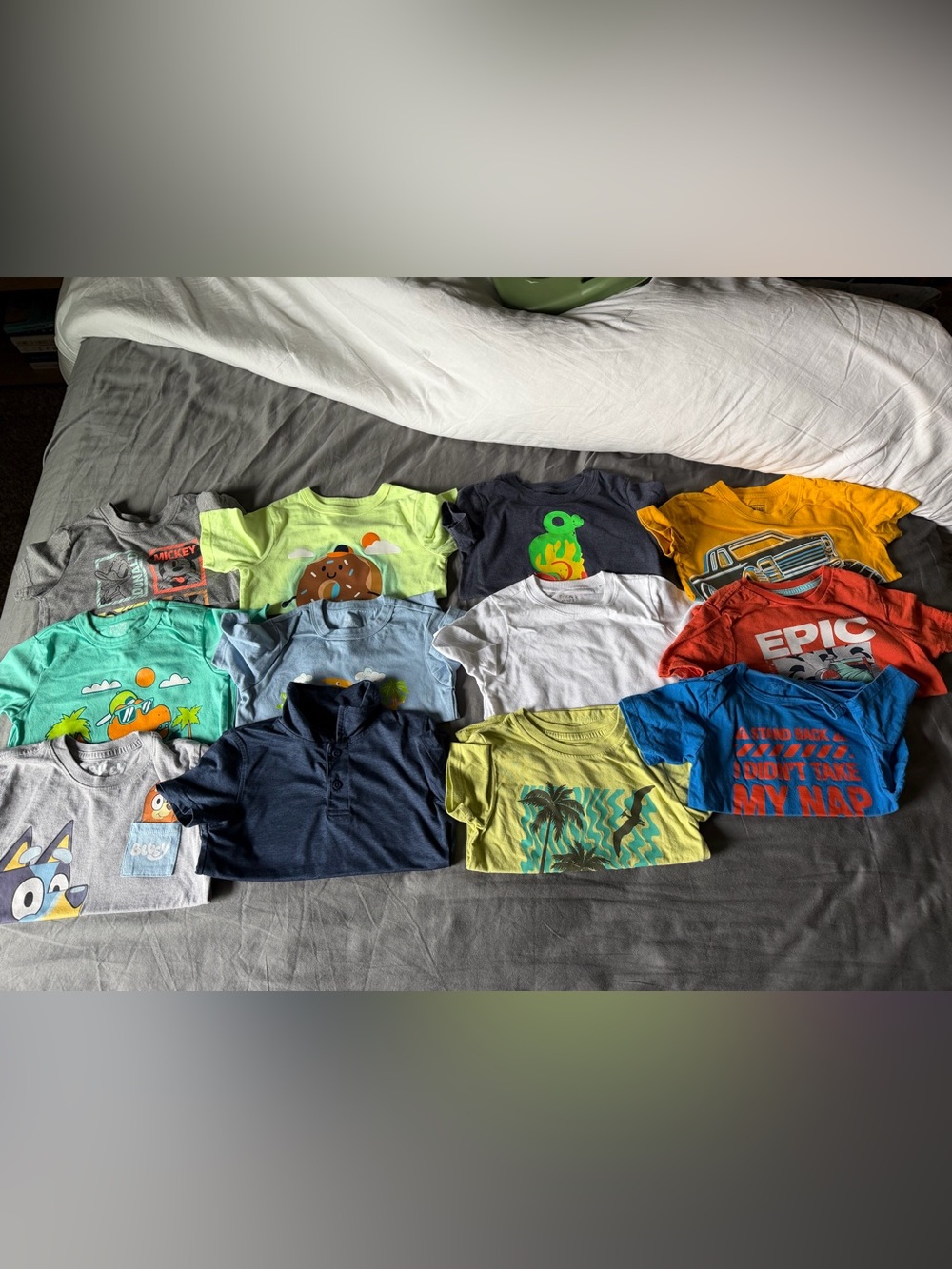 12 Piece Short Sleeve Tees - Carter’s, Cat and Jack, Disney, Children’s Place